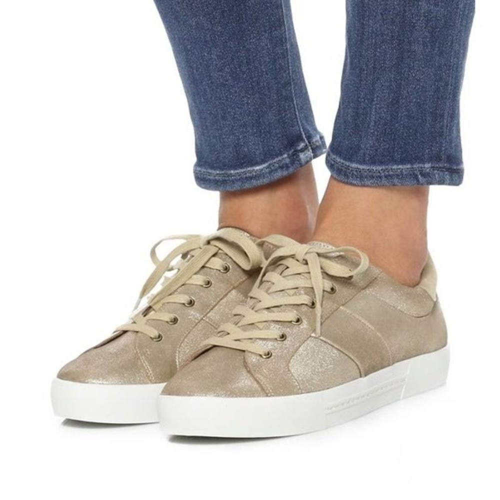 Joie Dakota Gold Leather Sneakers